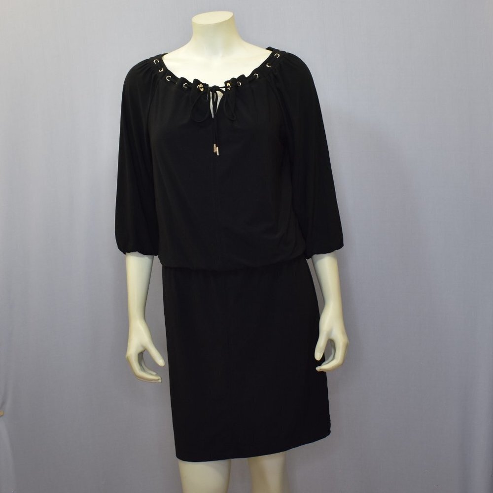 WHITE HOUSE BLACK MARKET 3/4 SLEEVE GROMMET BLOUSO